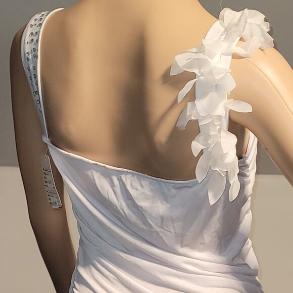 Sexy Women White Small Club Stretch Party Cocktail Dress N6102 - Picture 5 of 6